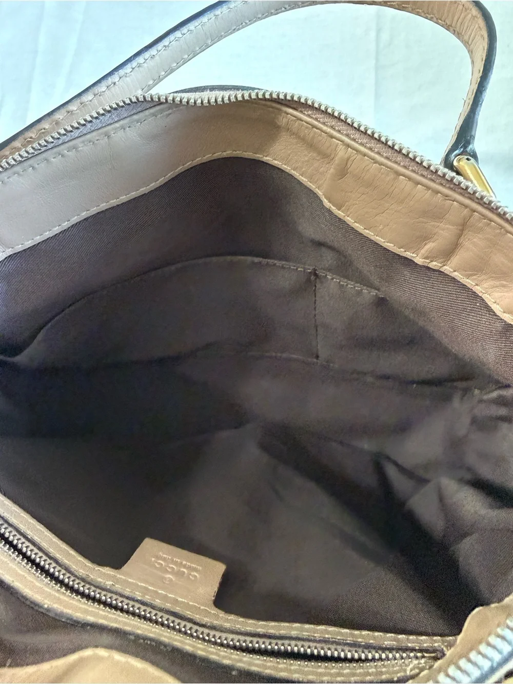 Gucci Tan/Brown GG Canvas and Leather Shoulder Bag